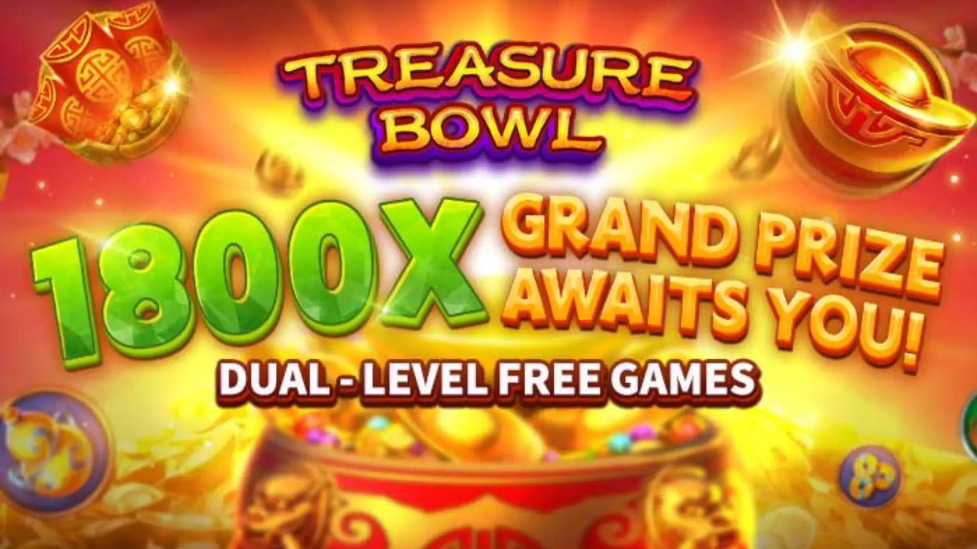 Multiplicadores Treasure Bowl flutepg - 7777x Máximo com Tigela Dourada